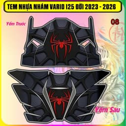 Tem dán nhựa nhám cho Vario 125 đời 2023-2025 mẫu spiderman (lưu ý: các đời khác dán không vừa) 7
