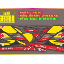 TEM RỜI SATRIA RAIDER REDBULL ĐẸP DECAL 3 LOP 5