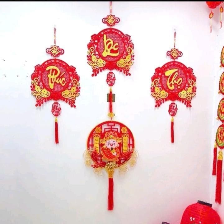 Combo Set Ông Thần Tài + 3 Khánh Phúc Lộc Thọ Trang Trí Tết 2026 Trang Trí Nhà Cửa Mang Lại May Mắn Thị Vượng