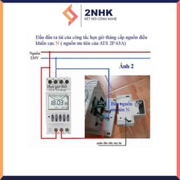 Cầu Dao Đảo Chiều Tự Động Bộ Chuyển Nguồn ATS 2P 63A - bộ chuyển đổi 2 nguồn điện tự động 9