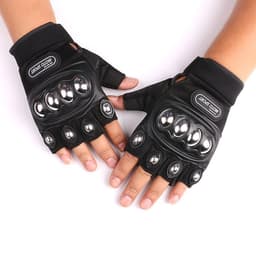 Găng tay xe máy gù Inox Sport- full ngón - cụt ngón, Găng tay Phượt đi xe máy , bảo vệ mu bàn tay 4