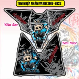 Tem Dán Nhựa Nhám Vario 125 150 Đời 2018  - 2022 Mẫu Labubu Cực Chất Hót Đẹp Decal 3Lớp 4