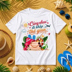 Áo thun nhóm đi du lịch form suông vừa người unisex nam nữ - áo team building chất mềm mại cho cả đoàn 7