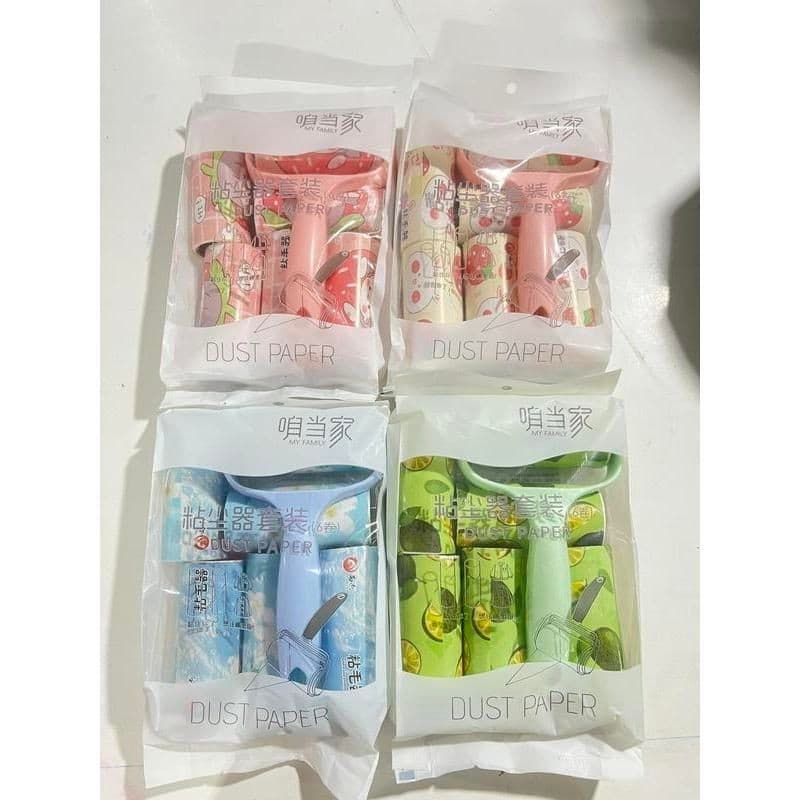 Bộ lăn bụi 5 lõi thay thế cho quần áo, lông thú cưng chó mèo - Giải pháp sạch sẽ hiệu quả!