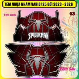Tem dán nhựa nhám cho Vario 125 đời 2023-2025 mẫu spiderman (lưu ý: các đời khác dán không vừa) 3