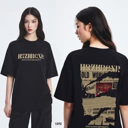 COD  Áo Thun, Phông Nam Nữ Cotton Cao Cấp UNISEX Streetwear Thời Trang Thoáng Mát Oversize 100Kg 5
