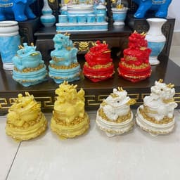 Cóc tỳ đá nhiều màu phong thủy RỒNG VIỆT, Cóc thiềm thừ tỳ hưu đá đúc Đài Loan xoay 360 độ. 7