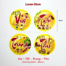 Set Quạt Trang Trí Trung Thu, Tết Cổ Truyền - Set 6 Quạt + Mặt Tết Trung Thu shop Tuấn Bạch sỉ lẻ 7