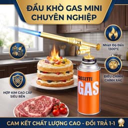 Khò ga mini chống bỏng có thể đảo ngược, dùng để nướng bánh tại nhà, đánh lửa, đốt lông lợn 5