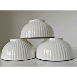 [HANA ] Bộ Bát đĩa trắng viền đen gốm sứ bát tràng cao cấp - decor trang trí bàn ăn gia đình 2