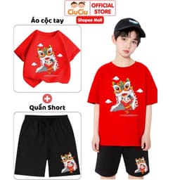 Bộ Đồ Hình Múa Lân Trung Thu Tết Đoàn Viên Cho Bé Trai Bé Gái  CIUCIU KID Vải Cotton Mềm Thoáng Mát 2
