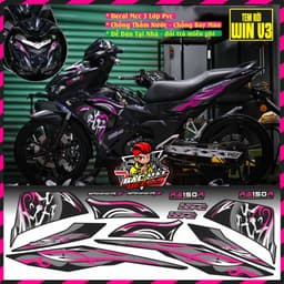 Tem Xe Winner V3 Đẹp Đa Dạng Màu Sắc. Mẫu Chữ Tàu Tem Win V3 1