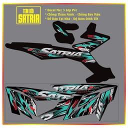 TEM RỜI SATRIA RAIDER MẪU LỬA TEM MỚI SATRIA F150 DECAL PVC 3 LỚP 6