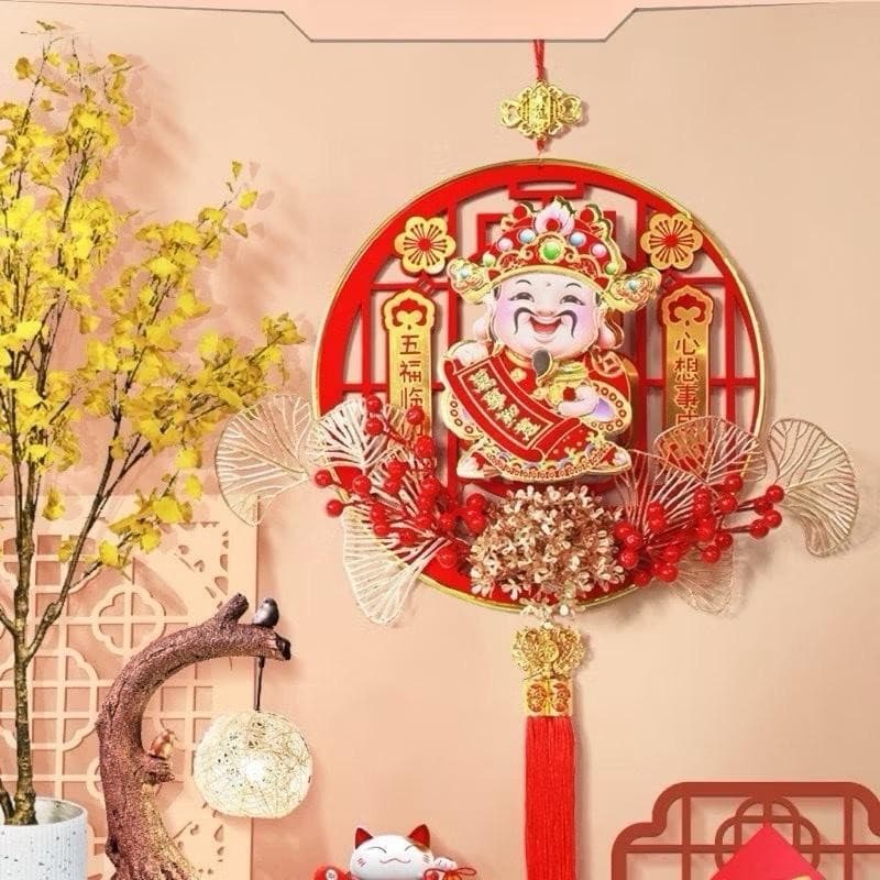 Ông Thần Tài Lắc Đầu Tết 2027 Size To 38 cm, Kêu Gọi Tài Lộc, Chúc Mừng Năm Mới ( Kèm móc treo)