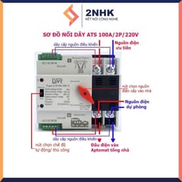 BỘ CẦU DAO ĐẢO CHIỀU TỰ ĐỘNG ATS 100A 1P LWR không gây mất điện khi chuyển nguồn 5