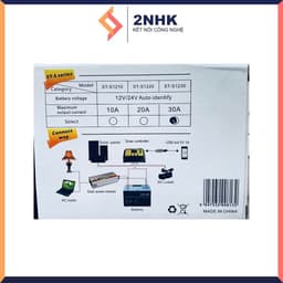 Bộ điều khiển sạc pin năng lượng mặt trời 30A/12v 24v, Đủ công suất sử dụng cho gia đình 4