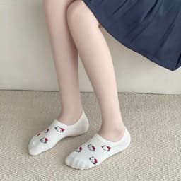 Set 5 Đôi Tất/ Vớ Hài Nữ Cotton Hoạ Tiết Hello kitty Siêu Dễ Thương Lot Th10 6