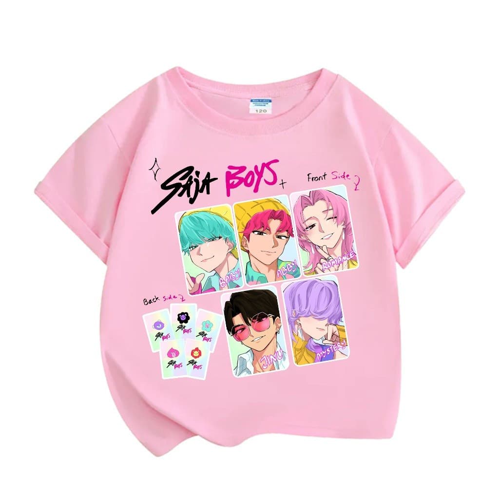 Saja Boys Kpop Demon Hunters Áo Huntrix Áo thun ngắn tay thông thường cho mùa hè