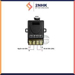 Công tắc điều khiển từ xa 100m/3000W/ 220V 2 tay điều khiển, bật tắt máy bơm nước, máy rửa xe thiết bị công tắc gia đình 6