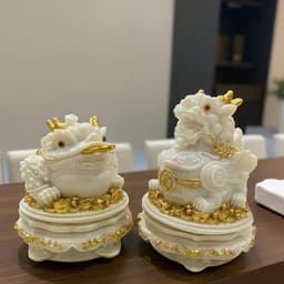 Cóc tỳ đá nhiều màu phong thủy RỒNG VIỆT, Cóc thiềm thừ tỳ hưu đá đúc Đài Loan xoay 360 độ. 5
