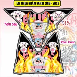 Tem Dán Nhựa Nhám Vario 125-150 2018 - 2022  decal 3lớp chống thấm nước 5