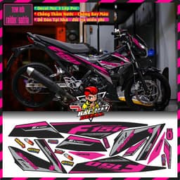 Tem Rời Xe Satria Tem Xe satria Đẹp hót Decal pvc 3 lớp 3