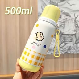 Bình Giữ Nhiệt Dễ Thương Hình Cún Siêu Đáng Yêu Kèm Nắp Làm Cốc 500ML Inox 316 Siu Đẹp 9