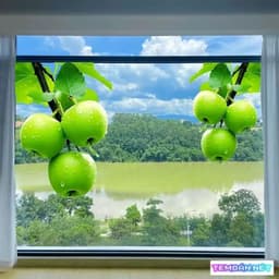 Decal Dán Tủ Lạnh Hình Hoa Sen Cao Cấp Chống Thấm Nước Trang Trí Bếp Sang Trọng 4