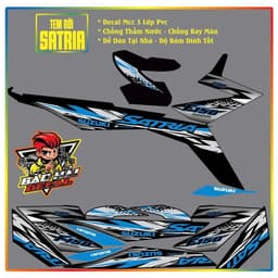 TEM xe satria RAIDER MỚI DECAL PVC 3 LỚP 5