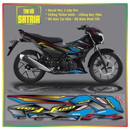 TEM XE SATRIA F150 TEM RỜI ĐỦ MÀU MẪU MỚI HÓT DECAL PVC 3 LỚP 4