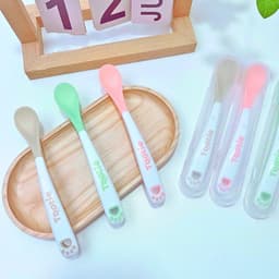Thìa ăn dặm báo nóng Tootie cho bé ăn dặm, Thìa ăn dặm cảm biến nhiệt cho bé 3
