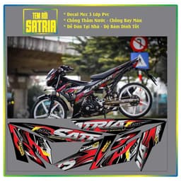 TEM RỜI SATRIA RAIDER MẪU LỬA TEM MỚI SATRIA F150 DECAL PVC 3 LỚP 1