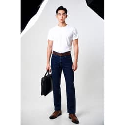 QUẦN DÀI NAM ỐNG SUÔNG MÃ 25, chất jean denim - Size rộng từ 18 đến 24 cm tùy size 2