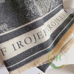 Khăn Choàng Len Dạ Họa Tiết Hoa Giữ Ấm Thời Trang Mùa Thu Đông Size 65x180cm 8