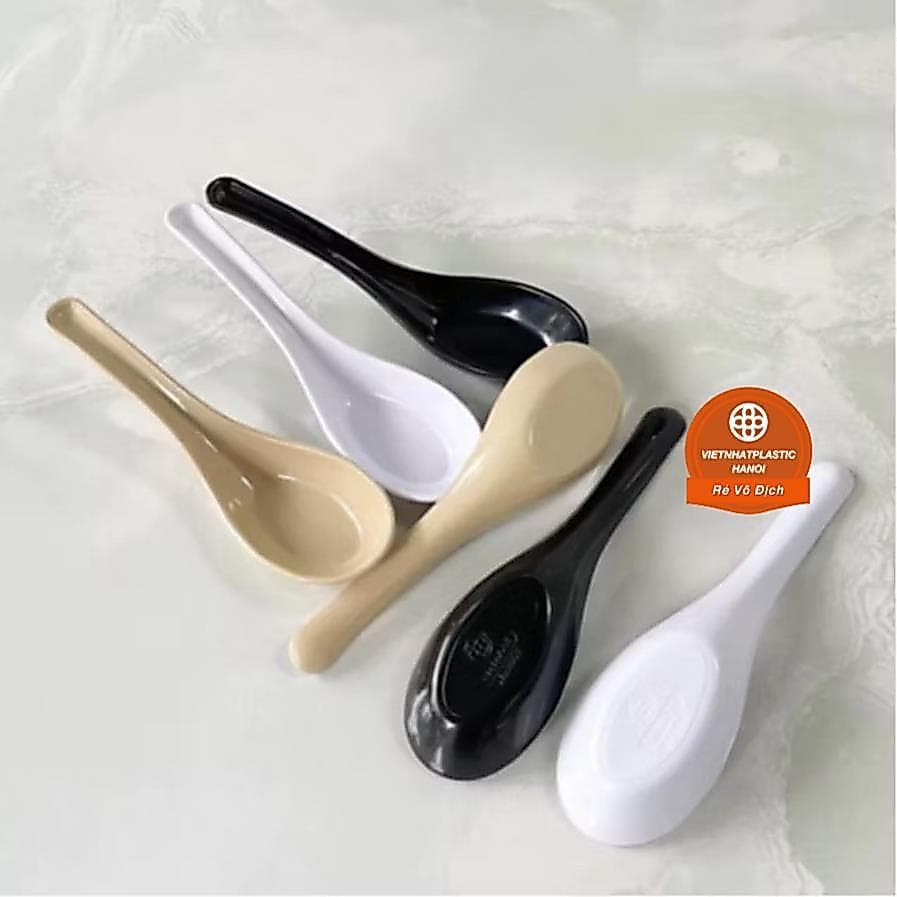 (Xuất VAT) COMBO 10 Muỗng súp phíp (2856) Thìa ăn phở nhựa Việt Nhật cao cấp, cho nhà hàng, khách sạn, Thìa ăn cơm,cháo