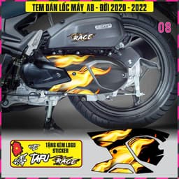 Tem Dán lốc Máy Xe AB Airblade Đời 2020-2022 Decal 3lop chống thấm nước 4