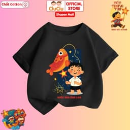Áo Phông Cộc Tay Hình Bé Rước Đèn Trung Thu Dễ Thương Cho Bé CIUCIU KID Vải Cotton Mềm Thoáng Mát 8