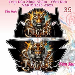 Tem dán nhựa nhám Tem dán yếm đen nhám Vario 125 2023-2025 mẫu mới 1