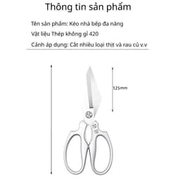 Kéo Nhà Bếp Đa Năng Bằng Thép Không Gỉ Kéo Nấu Ăn Đa Năng Kéo Cắt Xương Vịt, Cá Và Gà Kéo Gia Dụng 9