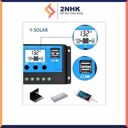 Bộ điều khiển sạc pin năng lượng mặt trời 30A/12v 24v đủ công suất dùng cho gia đình 4