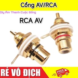 (Giá 1 cặp) Cổng AV / RCA bông sen chân AV chân RCA Phụ kiện âm thanh Diy - 1