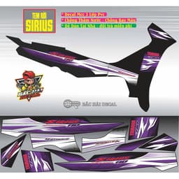 Tem Rời Sirius Tem Xe Sirius Đỏ Candy Xanh GP Mẫu Hót Phối Đủ Màu Decal 3 Lớp 5