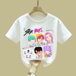 Saja Boys Kpop Demon Hunters Áo Huntrix Áo thun ngắn tay thông thường cho mùa hè 2