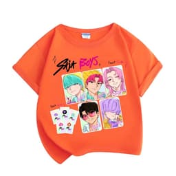 Saja Boys Kpop Demon Hunters Áo Huntrix Áo thun ngắn tay thông thường cho mùa hè 4