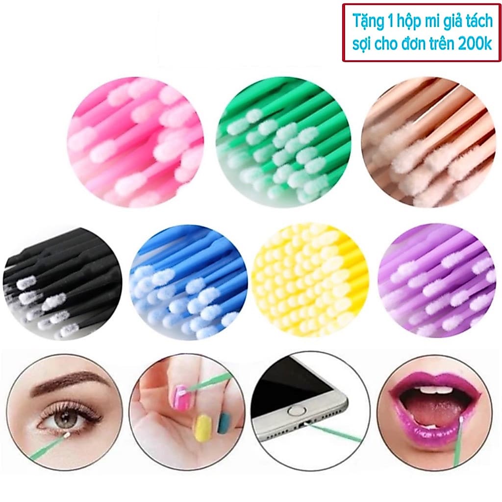 Tăm/Cọ mềm đầu nhỏ dùng trong trang điểm, nail, phun xăm, nối mi