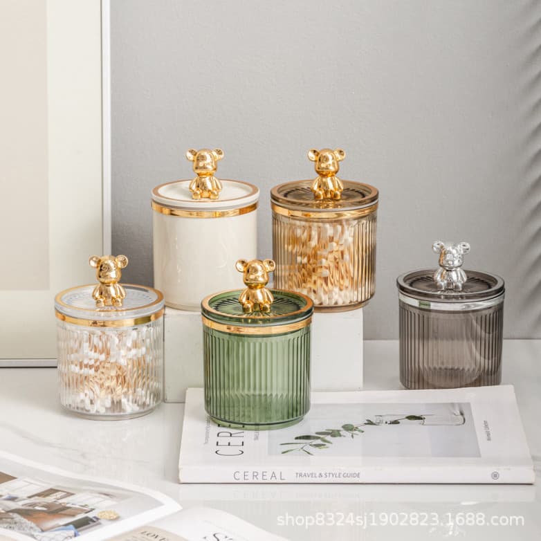 Hộp Đựng Tăm Bông Hộp Bảo Quản Mỹ Phẩm Cotton Hộp Bảo Quản Hộ Gia Đình Cao Cấp Decor ducanh