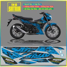 TEM RỜI SATRIA MẪU ZIN DECAL MC 3 LỚP ĐỦ MÀU 3