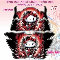 Tem dán nhựa nhám Tem dán yếm đen nhám Vario 125 2023-2025 mẫu mới 9