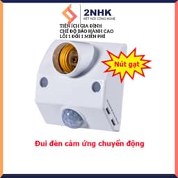 Đuôi đèn cảm ứng chuyển động sử dụng tia hồng ngoại, chuôi đèn cảm biến ứng tự sáng khi có người,, tắt khi không người 9