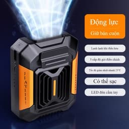 Quạt Đeo Thắt Lưng F49 Mini, Pin 4000mAh, 3 Cấp Gió Mạnh, Có Đèn Pin, Kèm Sạc Dự Phòng Tiện Lợi 6